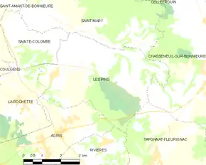 Poziția localității Les Pins