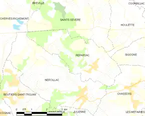 Poziția localității Réparsac