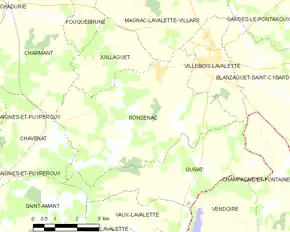 Poziția localității Ronsenac