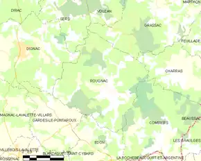 Poziția localității Rougnac