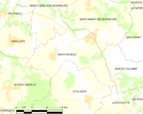 Poziția localității Saint-Angeau