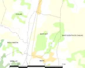Poziția localității Saint-Avit