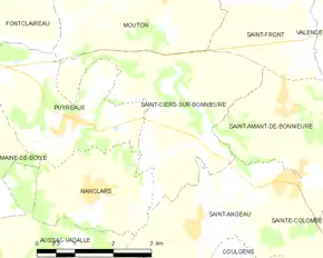 Poziția localității Saint-Ciers-sur-Bonnieure