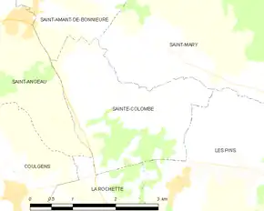 Poziția localității Sainte-Colombe