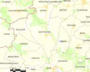 Poziția localității Saint-Fraigne