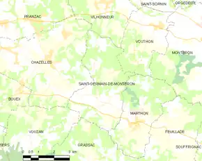 Poziția localității Saint-Germain-de-Montbron