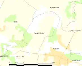 Poziția localității Saint-Groux