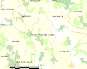 Poziția localității Saint-Laurent-des-Combes