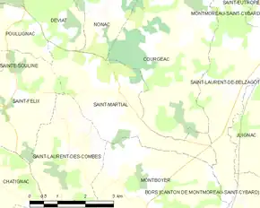 Poziția localității Saint-Martial