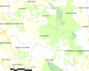 Poziția localității Saint-Mary