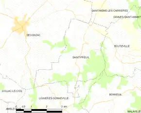 Poziția localității Saint-Preuil