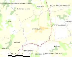 Poziția localității Saint-Séverin