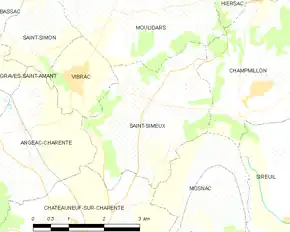 Poziția localității Saint-Simeux