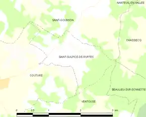 Poziția localității Saint-Sulpice-de-Ruffec