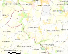 Poziția localității Salles-d'Angles