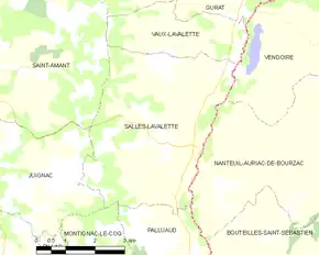 Poziția localității Salles-Lavalette