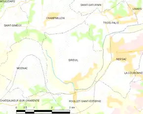 Poziția localității Sireuil