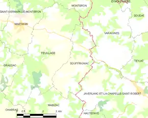 Poziția localității Souffrignac