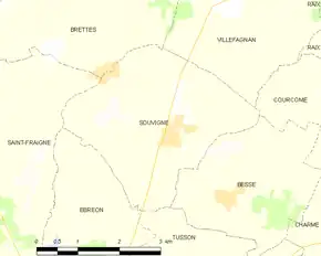 Poziția localității Souvigné