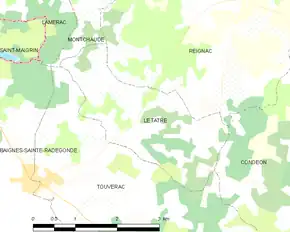 Poziția localității Le Tâtre