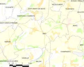 Poziția localității Vars