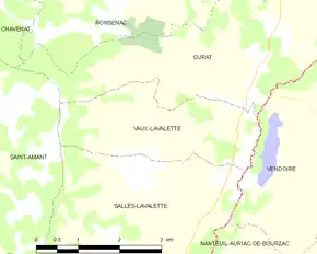 Poziția localității Vaux-Lavalette