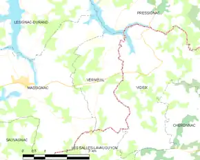 Poziția localității Verneuil