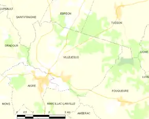 Poziția localității Villejésus