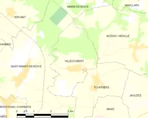 Poziția localității Villejoubert