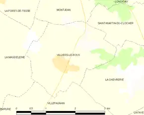 Poziția localității Villiers-le-Roux