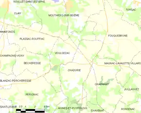 Poziția localității Voulgézac