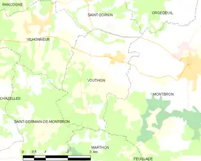Poziția localității Vouthon