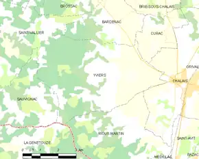 Poziția localității Yviers