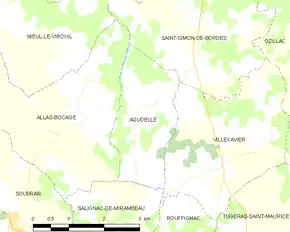 Poziția localității Agudelle