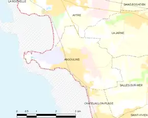 Poziția localității Angoulins