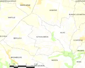 Poziția localității Authon-Ébéon