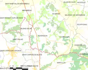 Poziția localității Boisredon