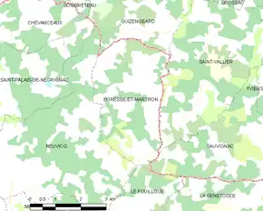 Poziția localității Boresse-et-Martron