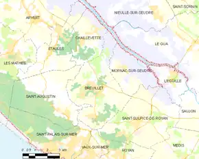 Poziția localității Breuillet