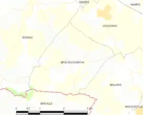 Poziția localității Brie-sous-Matha