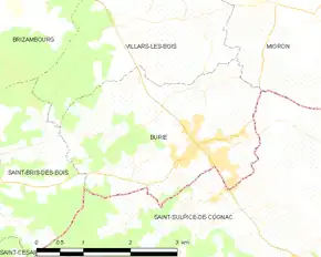 Poziția localității Burie