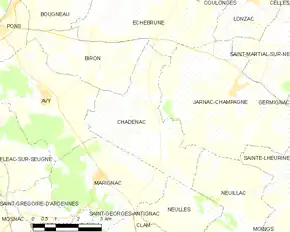 Poziția localității Chadenac