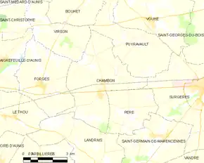 Poziția localității Chambon