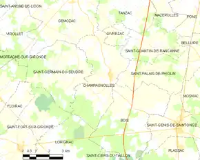 Poziția localității Champagnolles