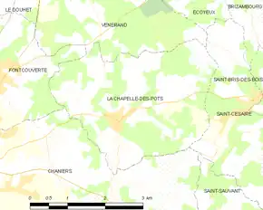 Poziția localității La Chapelle-des-Pots