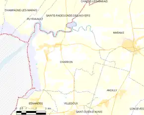 Poziția localității Charron