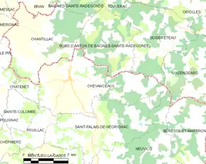 Poziția localității Chevanceaux