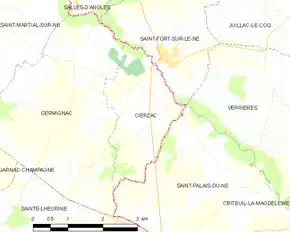 Poziția localității Cierzac