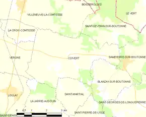 Poziția localității Coivert