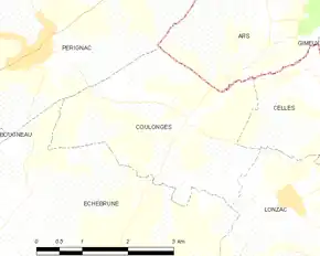 Poziția localității Coulonges